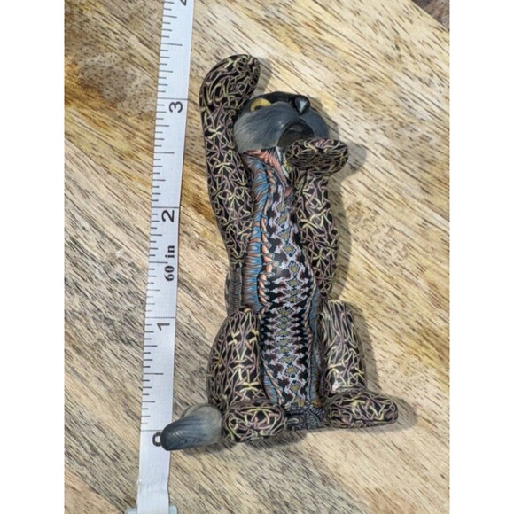 Handcrafted Colorful Polymer Clay CAT JON STUART ANDERSON Millefiori 2015 Fimo - Picture 7 of 7